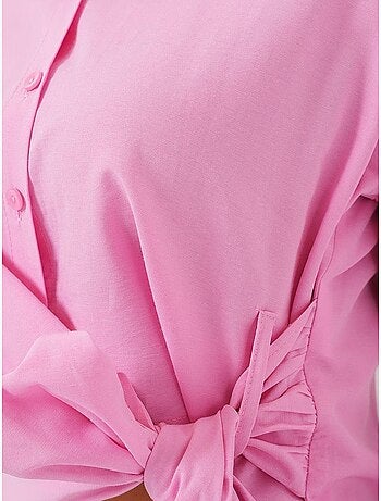 Camisa crop com detalhe de laço bdart