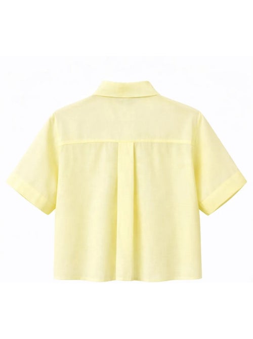Camisa crop de manga curta com acessórios em pedra mixray - Kiabi Camisa crop de manga curta com acessórios em pedra mixray - Kiabi