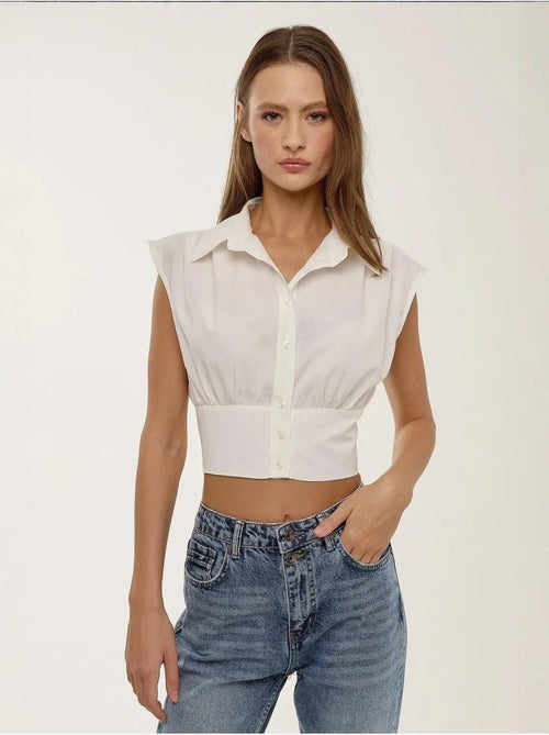 Camisa crop hiccup - Kiabi Camisa crop hiccup - Kiabi