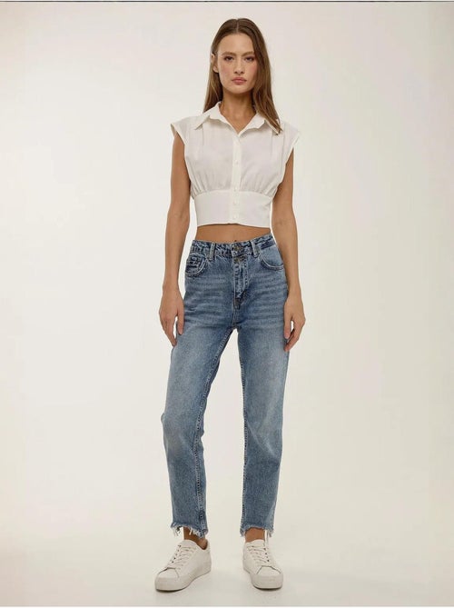 Camisa crop hiccup - Kiabi Camisa crop hiccup - Kiabi