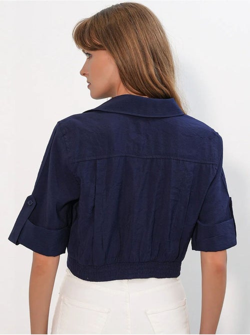 Camisa crop oversized bdart - Kiabi Camisa crop oversized bdart - Kiabi