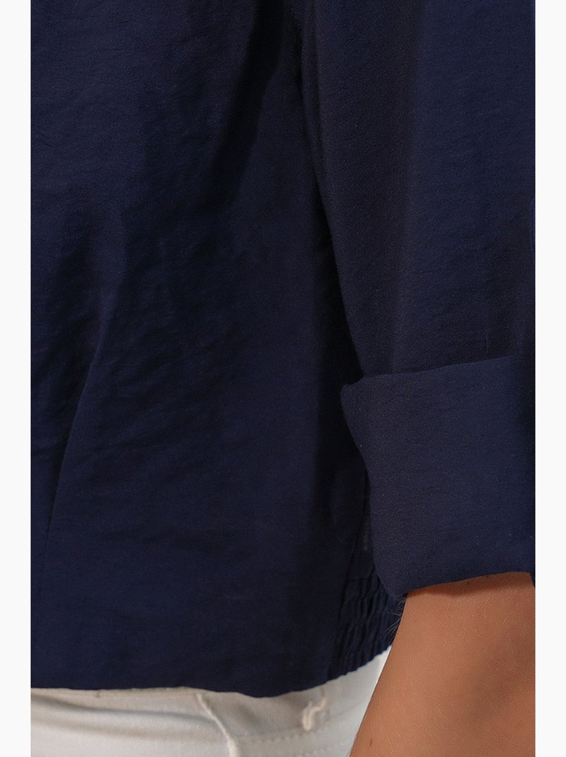 Camisa crop oversized bdart Azul-marinho - Kiabi