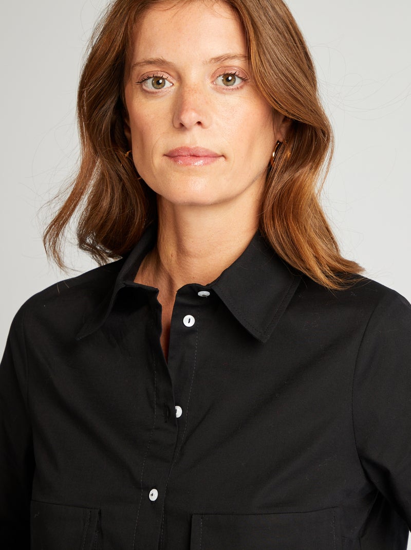 Camisa crop Preto - Kiabi