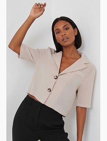 Camisa cropped com botões bdart