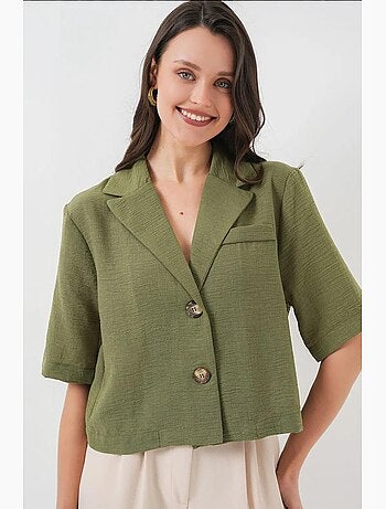 Camisa cropped com botões bdart
