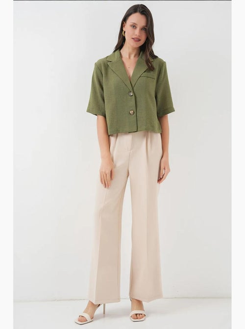 Camisa cropped com botões bdart - Kiabi Camisa cropped com botões bdart - Kiabi