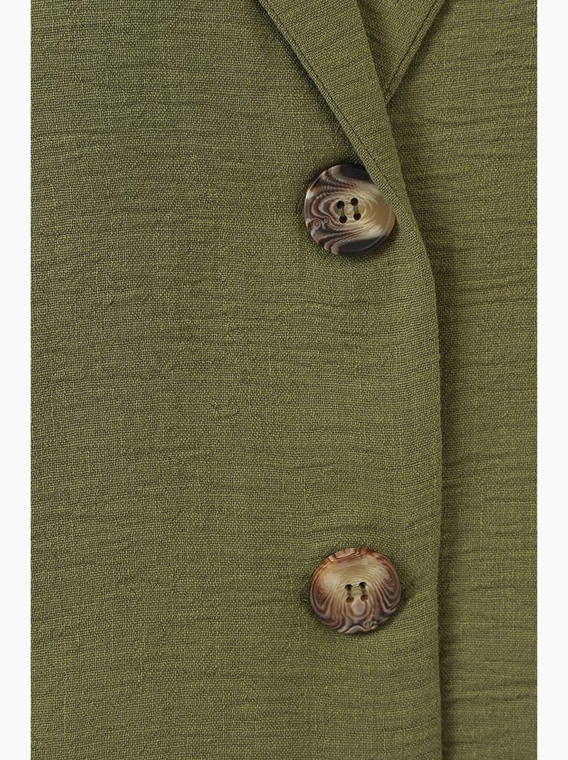 Camisa cropped com botões bdart Cáqui - Kiabi