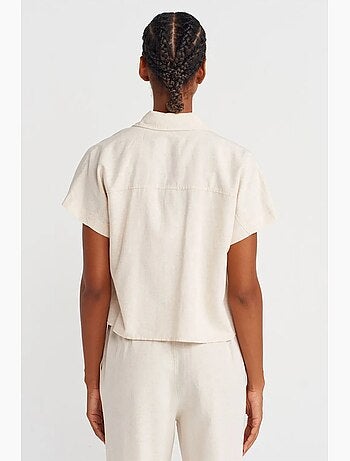 Camisa cropped oversized dilvin
