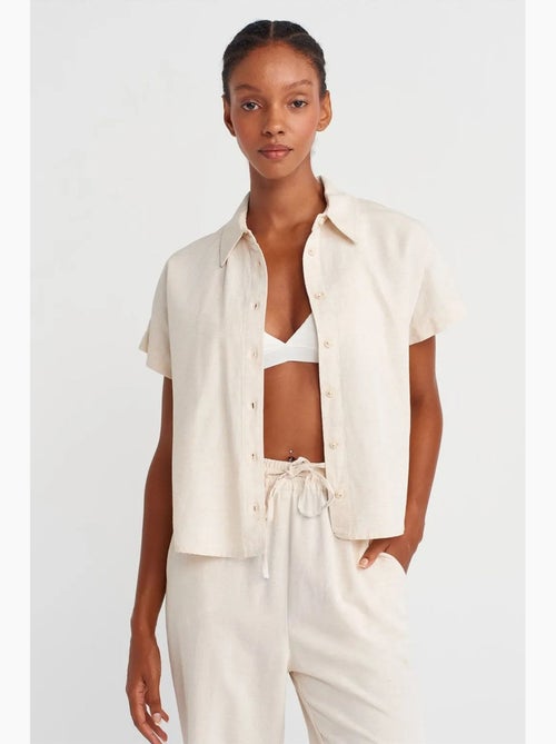 Camisa cropped oversized dilvin - Kiabi Camisa cropped oversized dilvin - Kiabi