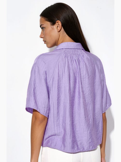 Camisa cropped relaxed de mulher busem - Kiabi Camisa cropped relaxed de mulher busem - Kiabi