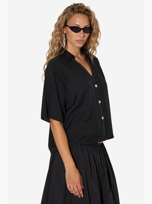 Camisa cropped relaxed de mulher busem - Kiabi Camisa cropped relaxed de mulher busem - Kiabi