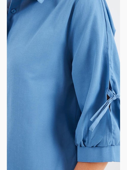 Camisa curta com laço bdart - Kiabi Camisa curta com laço bdart - Kiabi