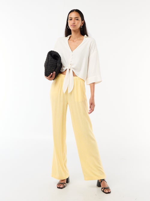 Camisa curta oversize com nó - Kiabi