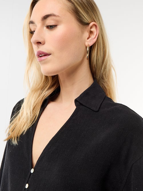 Camisa curta oversize com nó - Kiabi