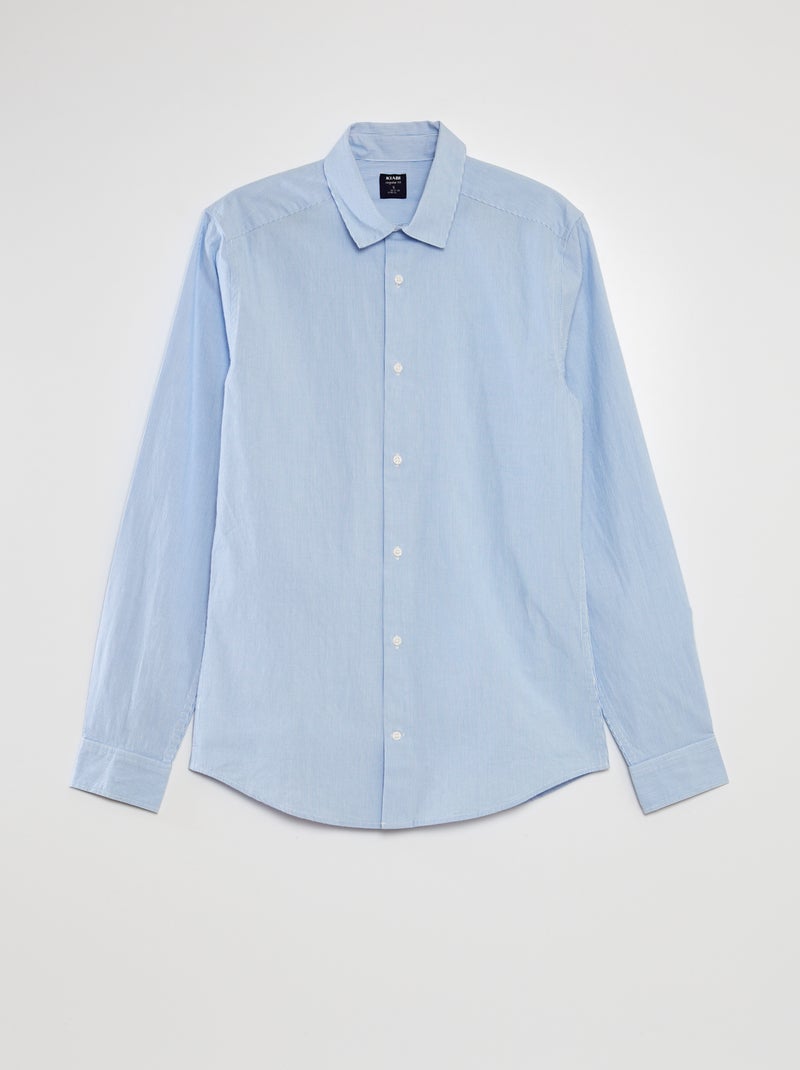 Camisa de algodão AZUL - Kiabi