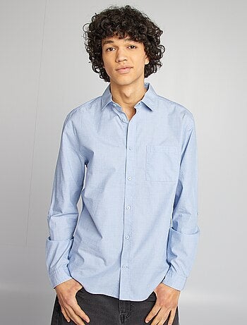 Camisa de algodão com bolso