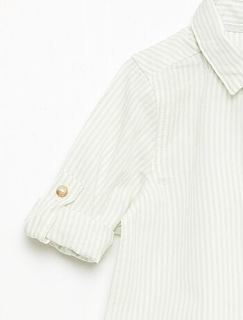Camisa de algodão com laço removível