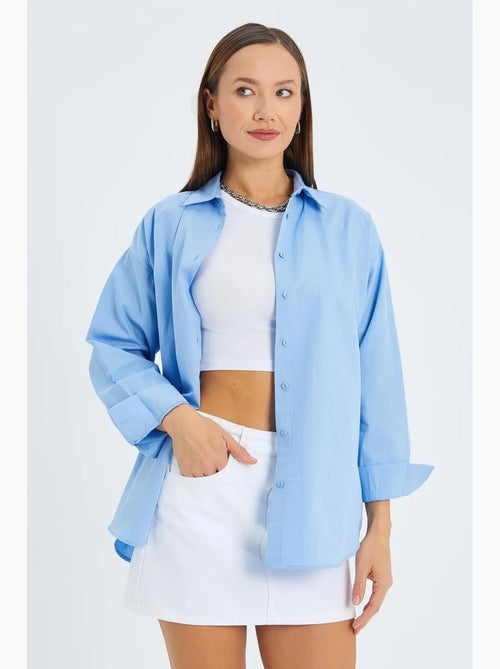 Camisa de algodão de manga comprida mixray - Kiabi