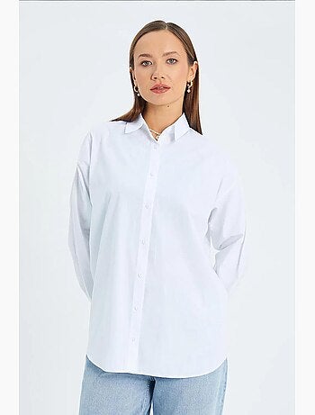 Camisa de algodão de manga comprida mixray