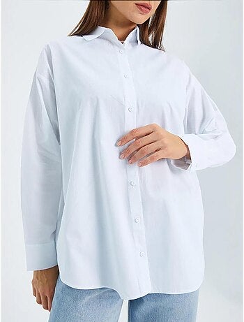Camisa de algodão de manga comprida mixray