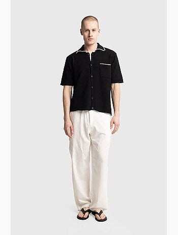 Camisa de algodão de manga curta para homem giesto