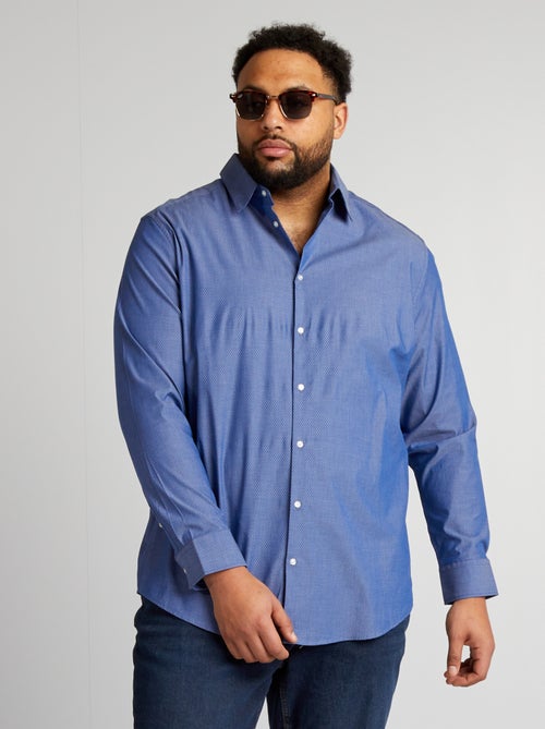 Camisa de algodão dobby - Kiabi