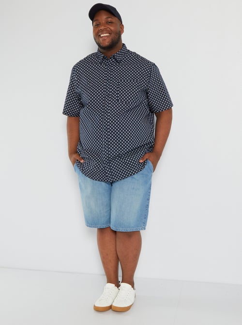 Camisa de algodão estampada - Kiabi