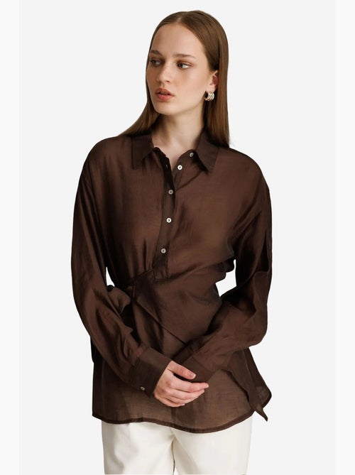 Camisa de algodão feminina mixray - Kiabi Camisa de algodão feminina mixray - Kiabi