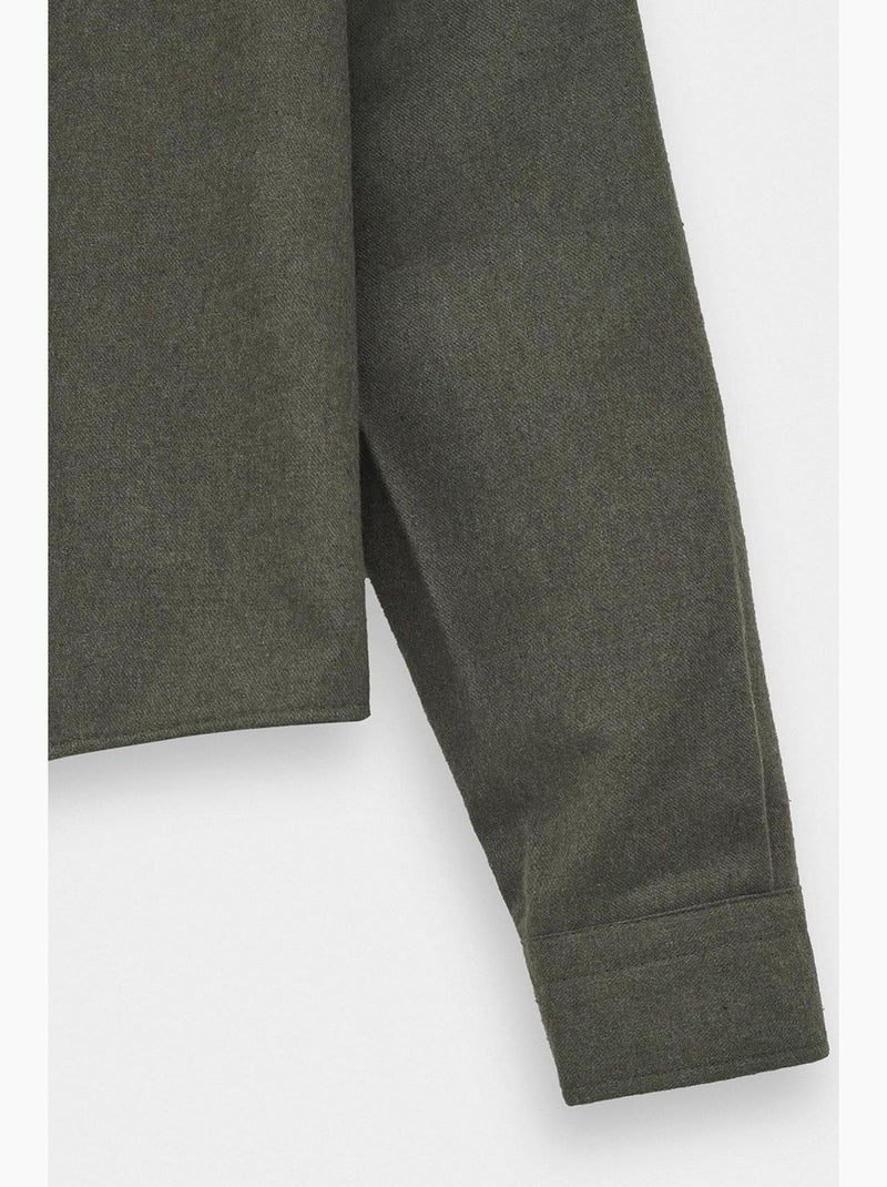 Camisa de algodão giesto Cáqui - Kiabi