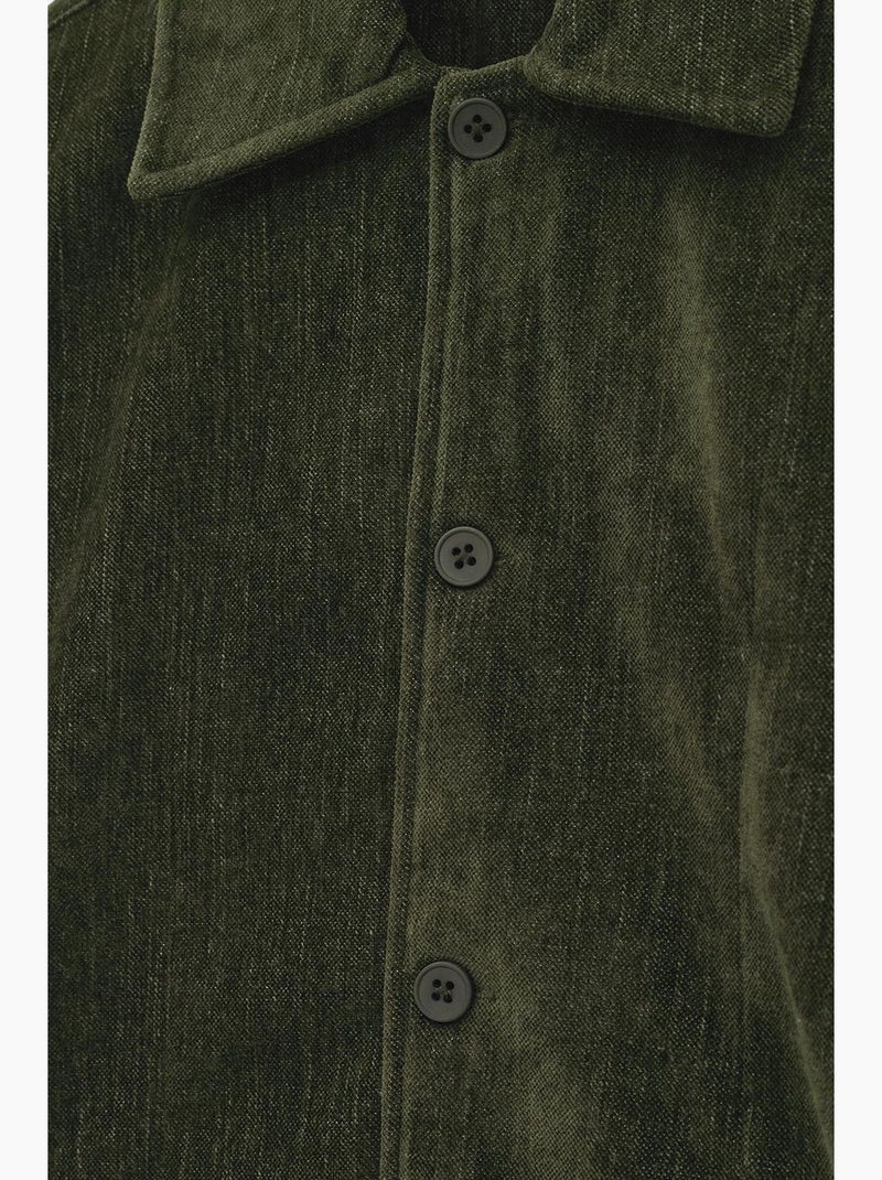 Camisa de algodão giesto Verde escuro - Kiabi