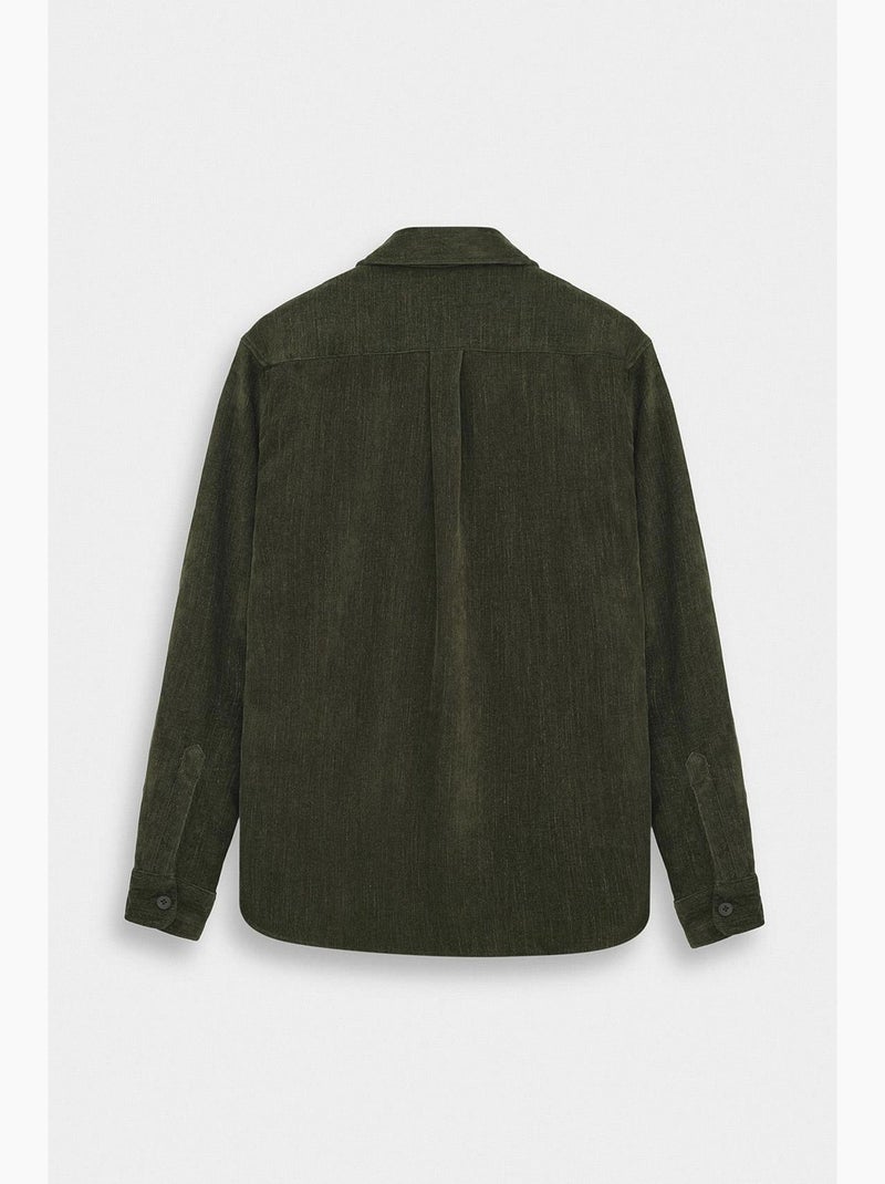 Camisa de algodão giesto Verde escuro - Kiabi
