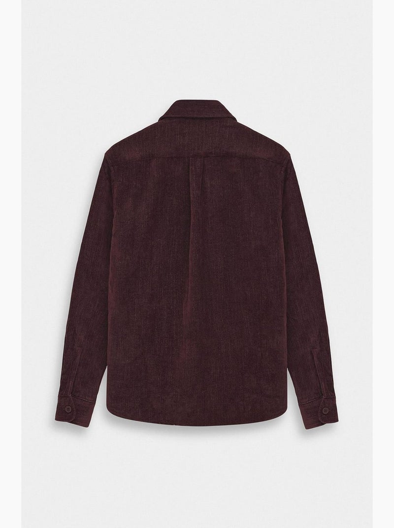 Camisa de algodão giesto Vermelho bordô - Kiabi