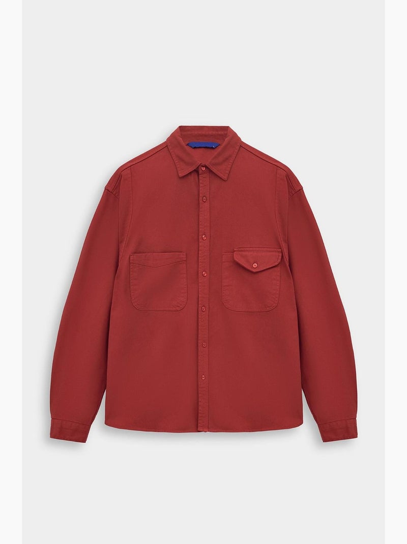 Camisa de algodão giesto Vermelho - Kiabi