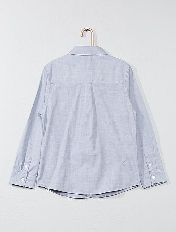 Camisa de algodão + gravata - Kiabi