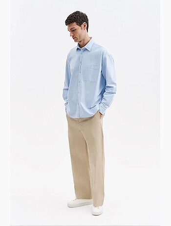Camisa de algodão masculina giesto