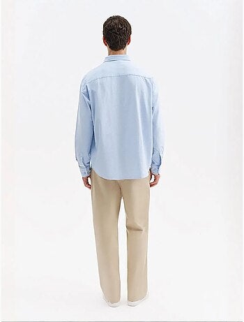 Camisa de algodão masculina giesto