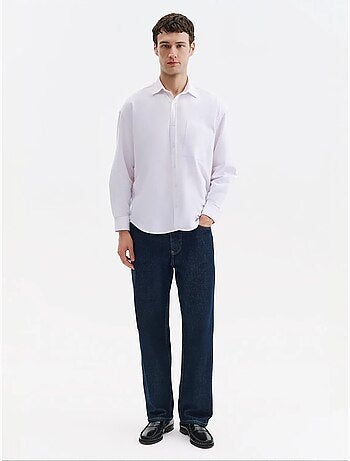 Camisa de algodão masculina giesto