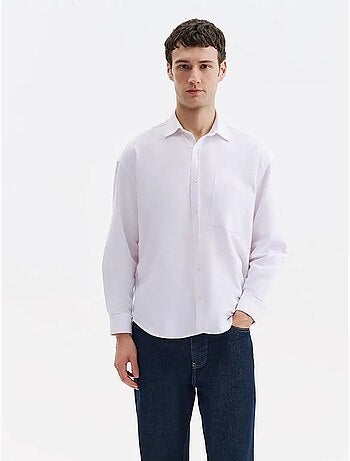 Camisa de algodão masculina giesto