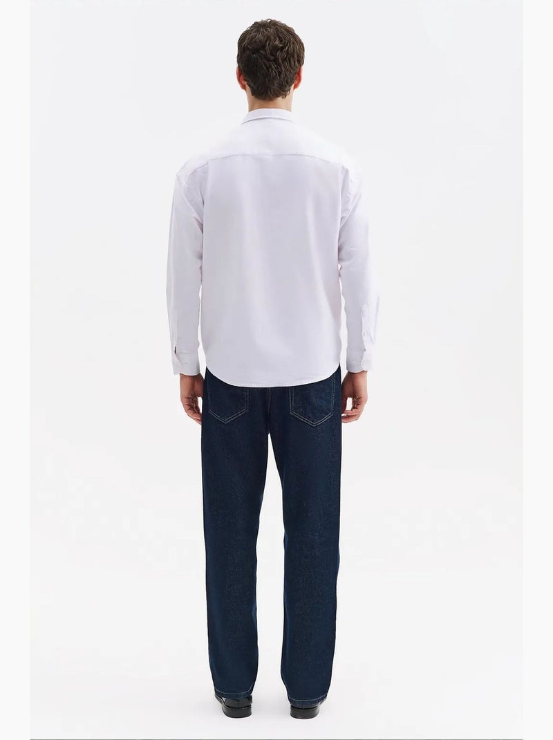 Camisa de algodão masculina giesto Branco - Kiabi