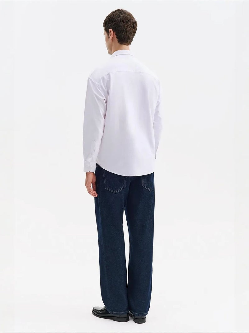 Camisa de algodão masculina giesto Branco - Kiabi