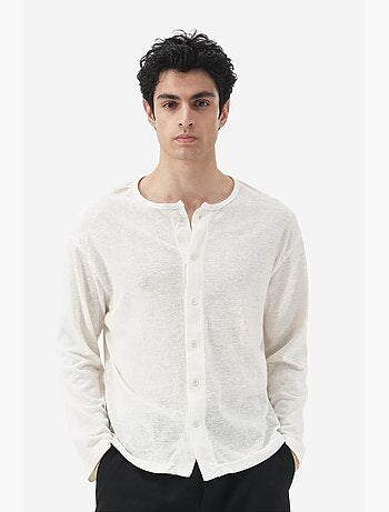Camisa de algodão masculina giesto