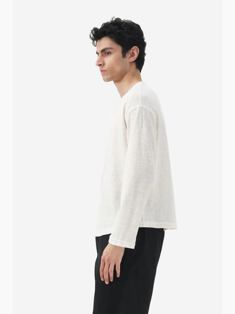 Camisa de algodão masculina giesto Branco sujo - Kiabi