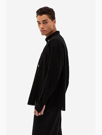 Camisa de algodão masculina giesto