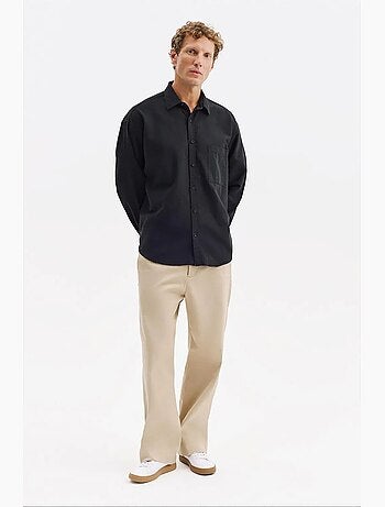 Camisa de algodão masculina giesto