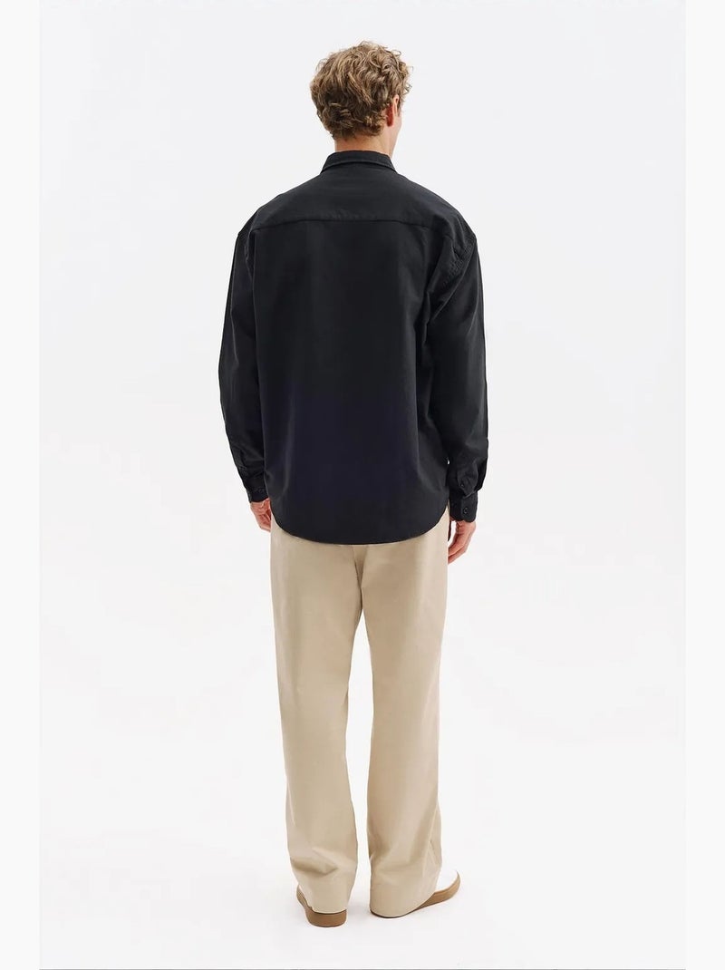 Camisa de algodão masculina giesto Preto - Kiabi