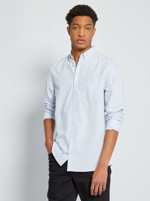 Camisa de algodão oxford +1,90 m - Kiabi