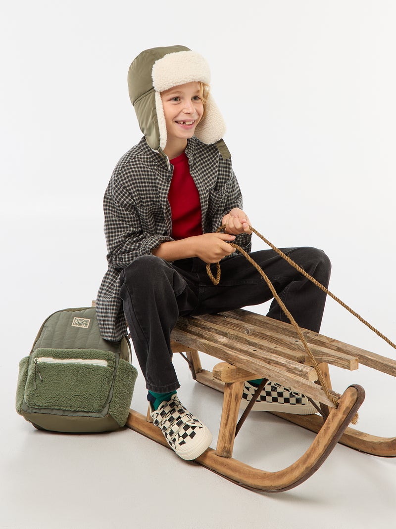 Camisa de algodão Preto - Kiabi