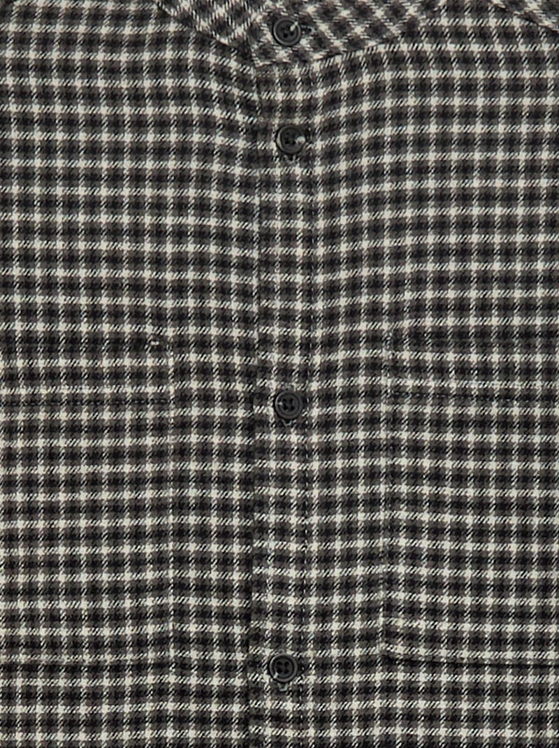 Camisa de algodão Preto - Kiabi