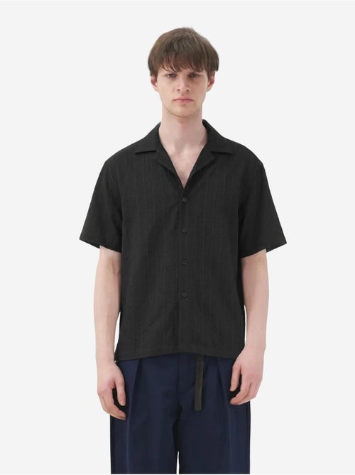 Camisa de algodão texturizado de manga curta giesto - Kiabi