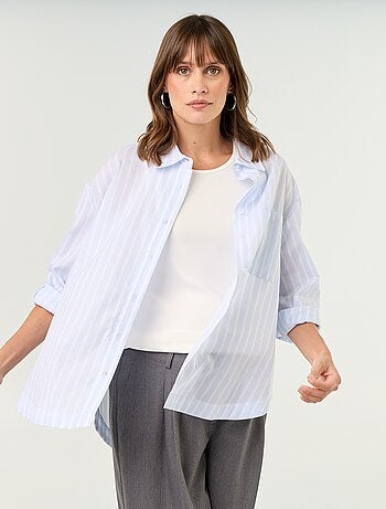 Camisa de amamentação com fenda lateral